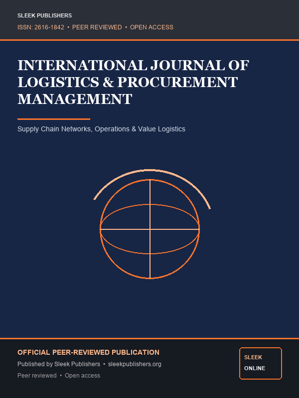 Cover for International Journal of Logistics and Procurement Management