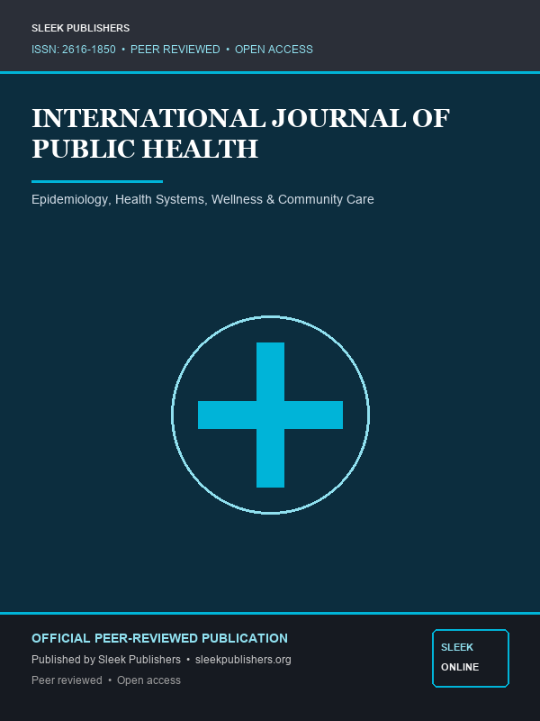 Cover for International Journal of Public Health